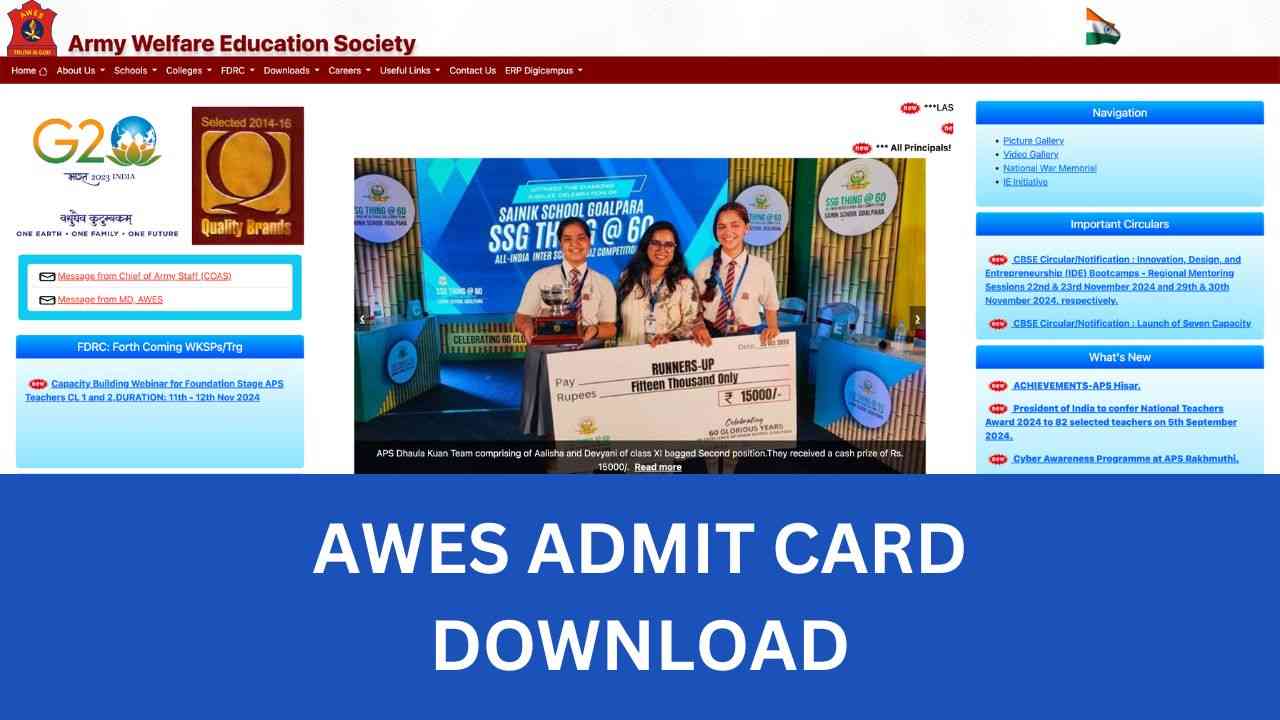 AWES Admit card