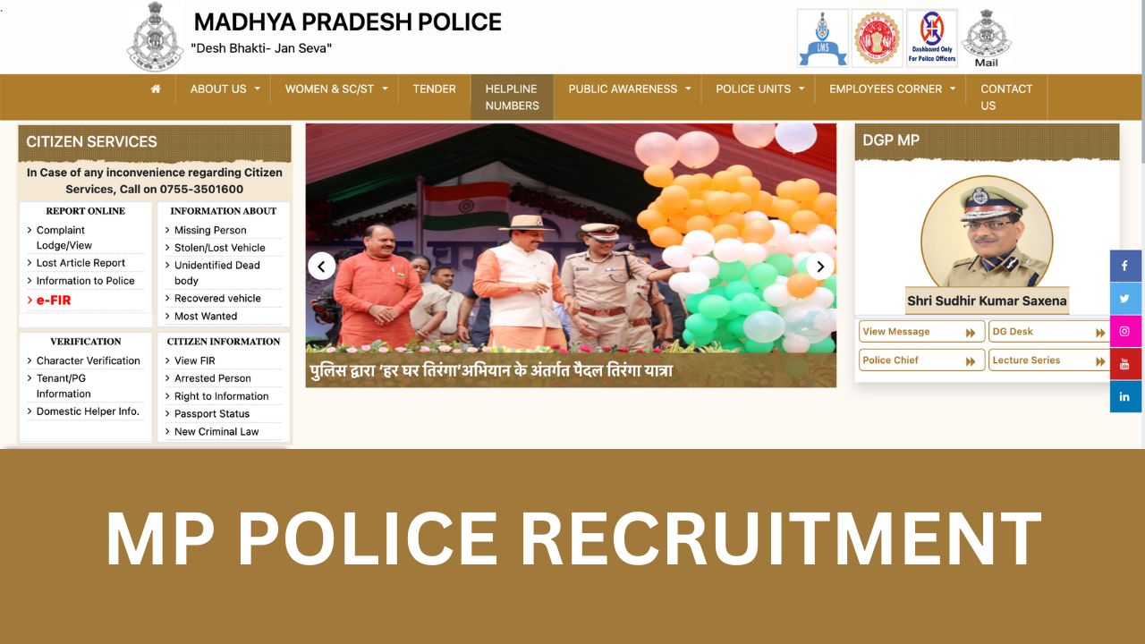 MP Police Constable Vacancy 2024-25