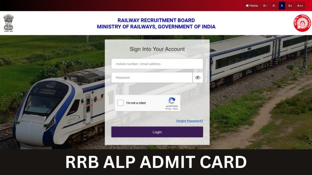 RRB ALP ADMIT CARD